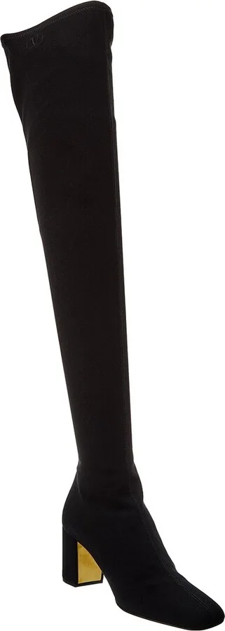 Valentino Golden Walk 70 Canvas Over-The-Knee Boot
