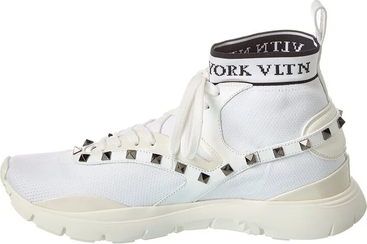 Valentino Knit & Leather Sneaker - Image 2