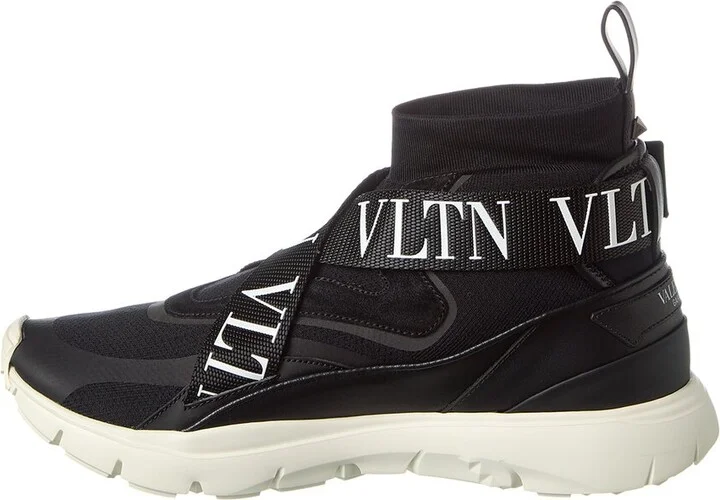 Valentino Knit & Leather Sneaker - Image 2