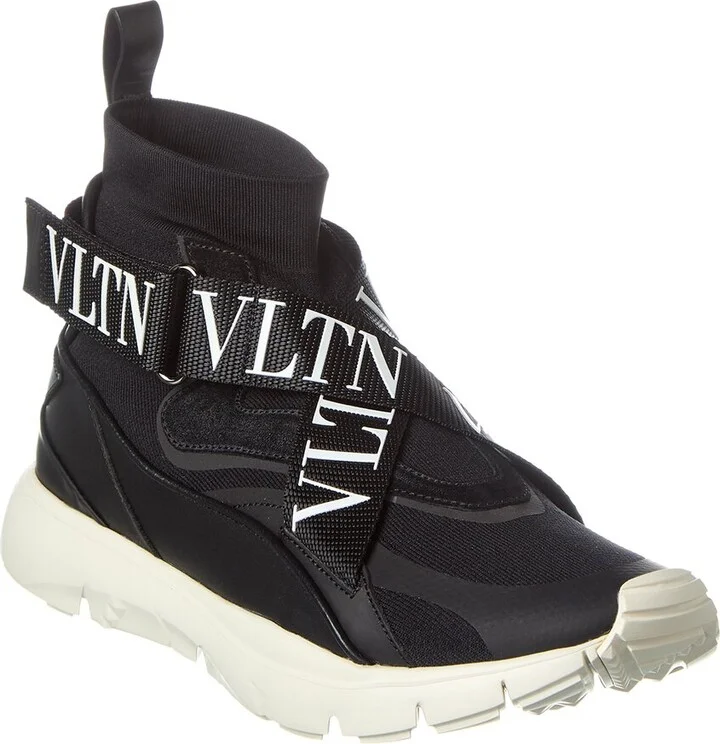 Valentino Knit & Leather Sneaker