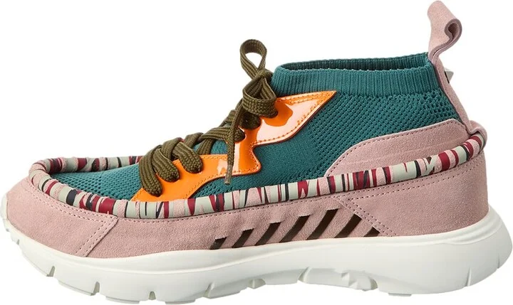 Valentino Knit & Suede Sneaker - Image 2