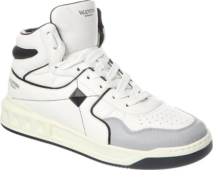 Valentino Leather High-Top Sneaker