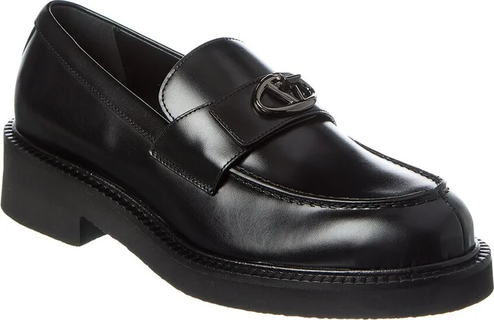 Valentino Logo Leather Loafer