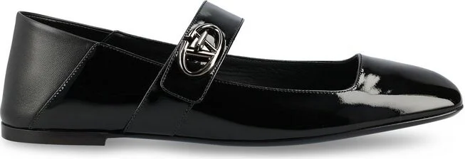 Valentino Mary-Jane Square Toe Ballerinas