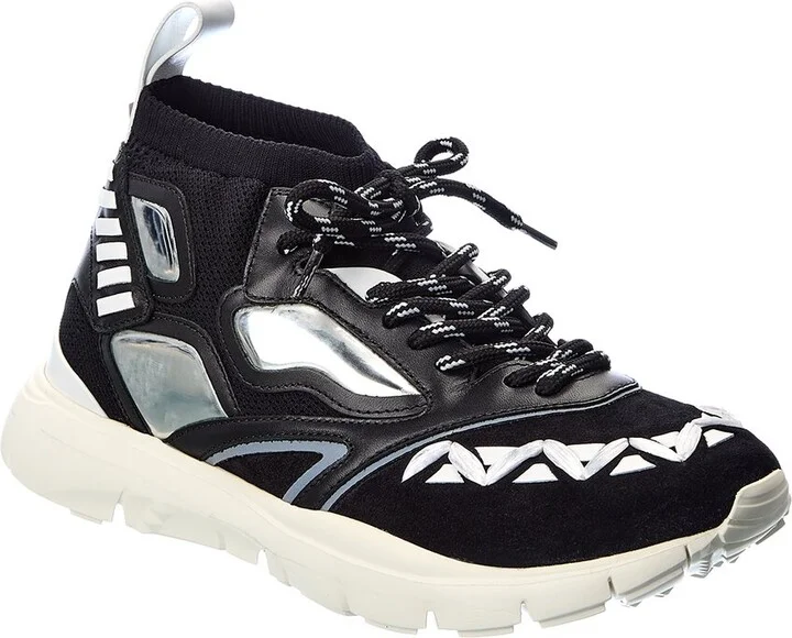 Valentino Mesh & Suede Sneaker