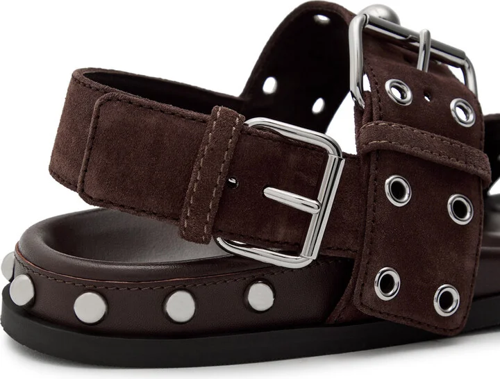 Valentino Nellcote Stud-embellished Suede Sandals - Image 4