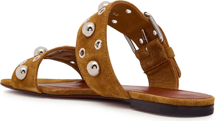 Valentino Nellcote Stud-embellished Suede Sliders - Image 2