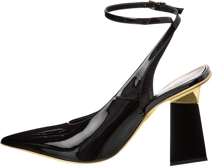 Valentino One Stud 100 Patent Slingback Pump - Image 2