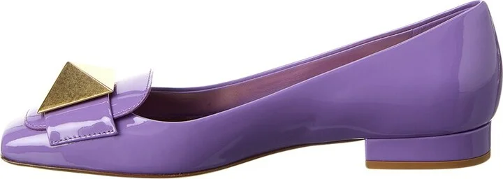 Valentino One Stud 20 Patent Flat - Image 2