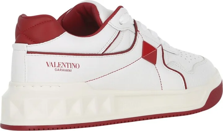 Valentino One Stud Leather Sneaker - Image 2