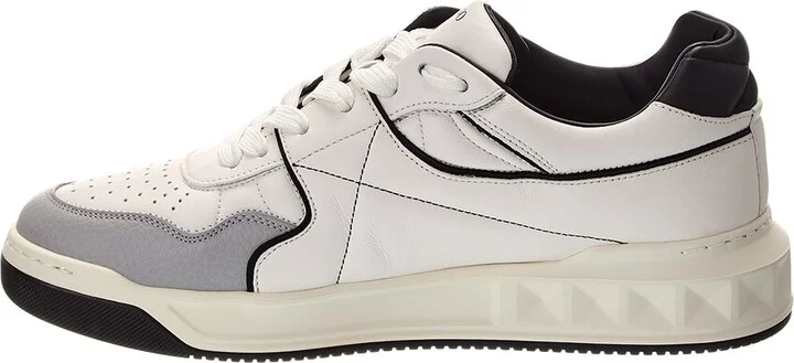 Valentino One Stud Leather Sneaker - Image 2