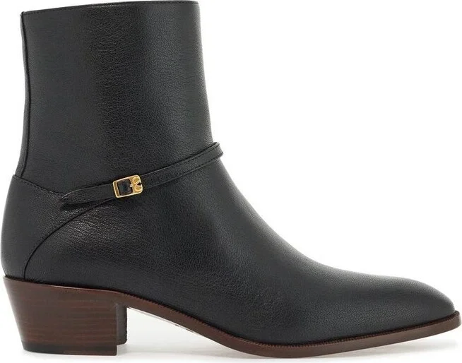 Valentino Pat Almond Toe Ankle Boots