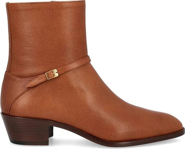 Valentino Pat Almond Toe Ankle Boots