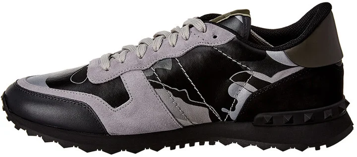 Valentino Rock Runner Camouflage Reflective Suede & Leather Sneaker - Image 2