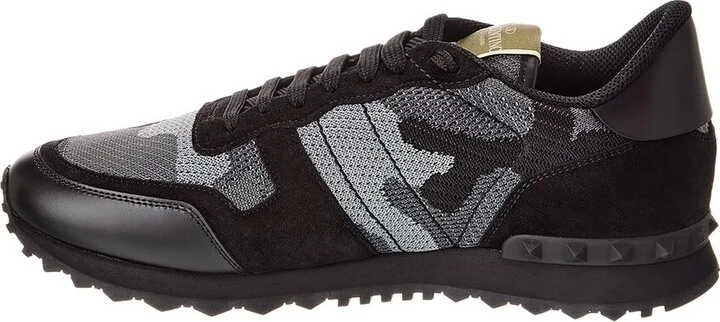 Valentino Rockrunner Knit & Suede Sneaker - Image 2