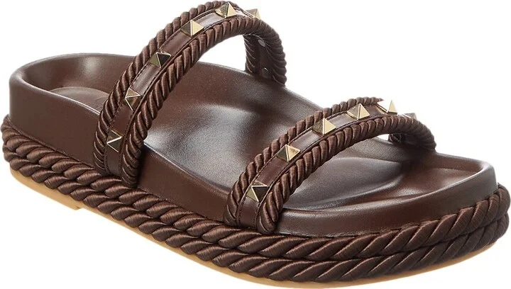 Valentino Rockstud 20 Leather Sandal