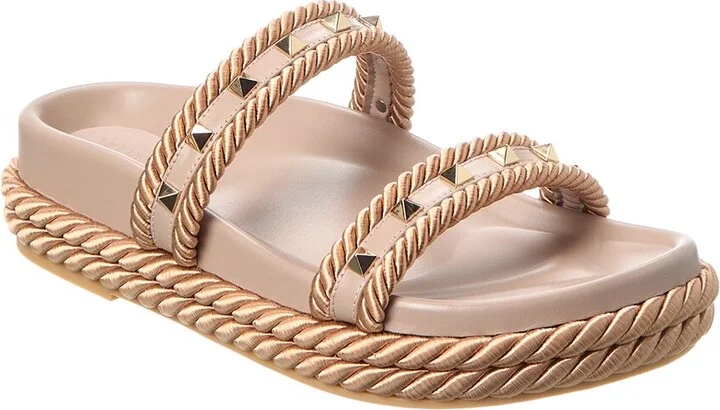 Valentino Rockstud 20 Leather Sandal