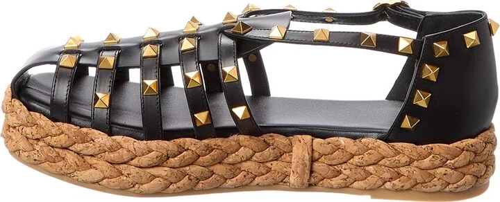 Valentino Rockstud 30 Leather Platform Sandal - Image 2