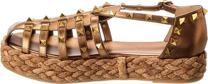 Valentino Rockstud 30 Leather Platform Sandal - Image 2