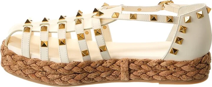 Valentino Rockstud 30 Leather Platform Sandal - Image 2
