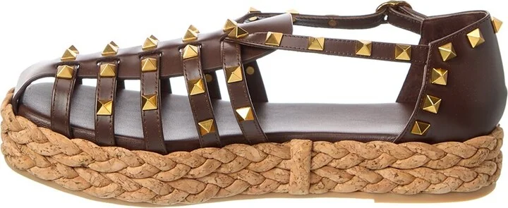 Valentino Rockstud 30 Leather Platform Sandal - Image 2