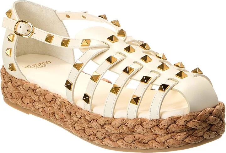 Valentino Rockstud 30 Leather Platform Sandal