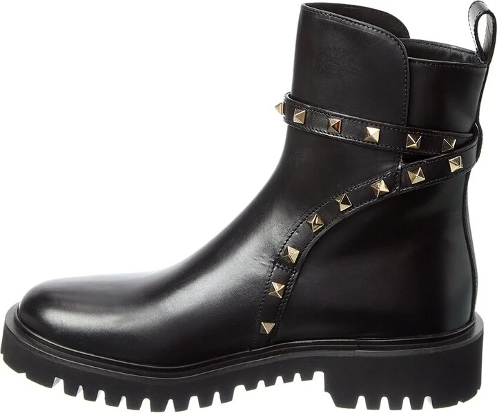 Valentino Rockstud 40 Leather Boot - Image 2