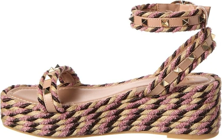 Valentino Rockstud 45 Leather Sandal - Image 2
