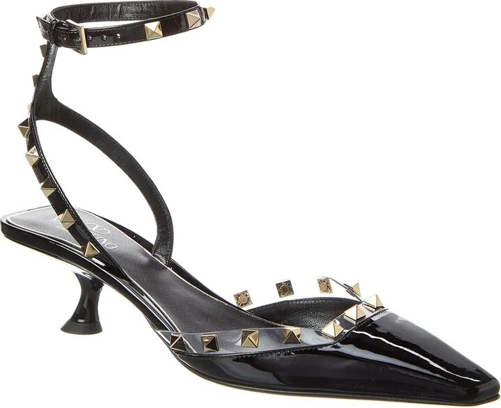 Valentino Rockstud 50 Patent & Vinyl Pump