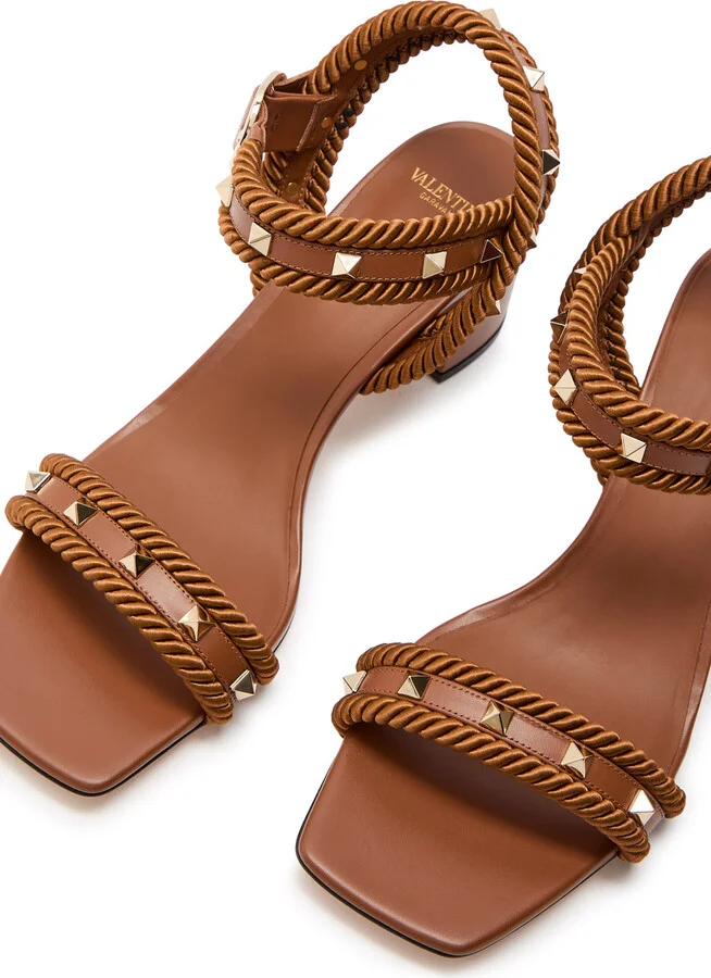 Valentino Rockstud 60 Leather Sandals - Image 3