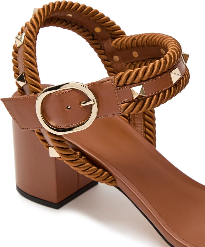 Valentino Rockstud 60 Leather Sandals - Image 4