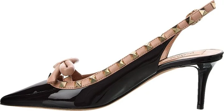 Valentino Rockstud 60 Patent Slingback Pump - Image 2