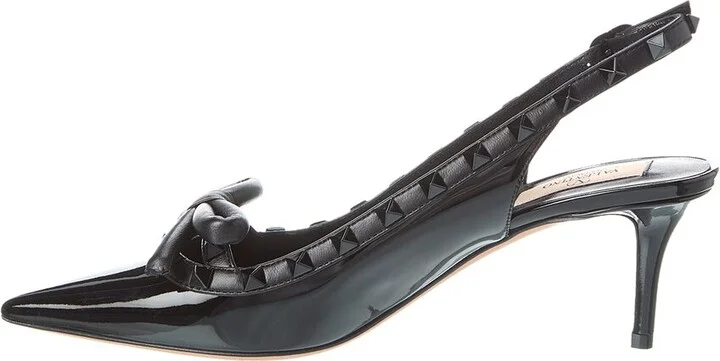 Valentino Rockstud 60 Patent Slingback Pump - Image 2