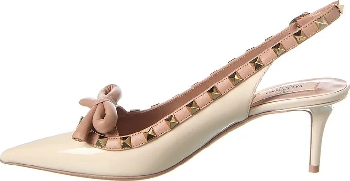 Valentino Rockstud 60 Patent Slingback Pump - Image 2