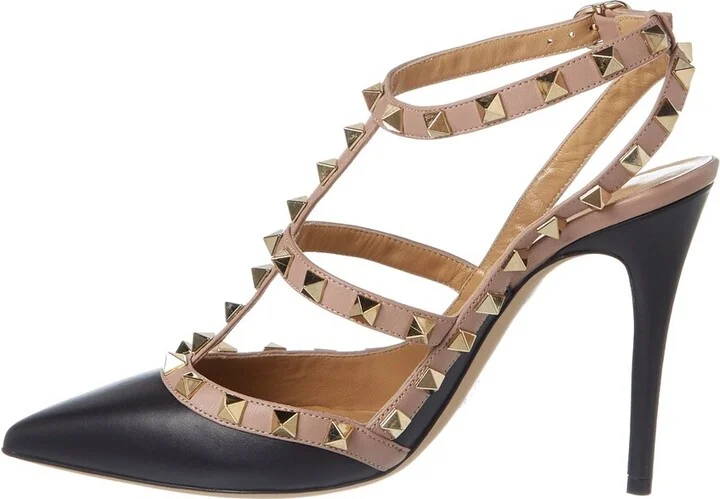 Valentino Rockstud Caged 100 Leather Pump - Image 2