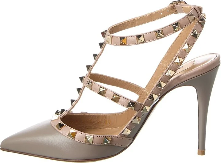 Valentino Rockstud Caged 100 Leather Pump - Image 2