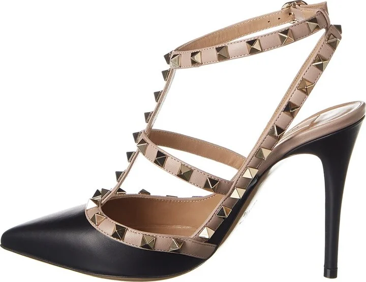 Valentino Rockstud Caged 100 Leather Pump - Image 2