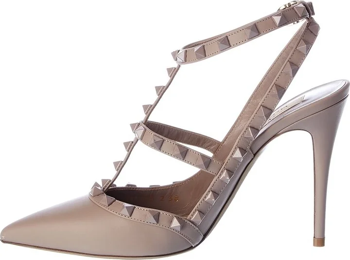 Valentino Rockstud Caged 100 Leather Pump - Image 2