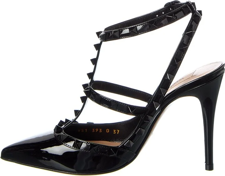 Valentino Rockstud Caged 100 Patent Pump - Image 2