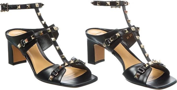 Valentino Rockstud Caged 60 Leather Sandal (Authentic Pre-Loved)