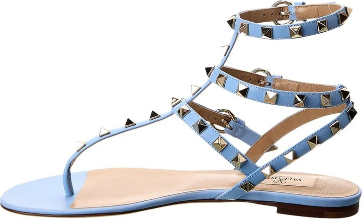 Valentino Rockstud Caged Leather Ankle Strap Sandal - Image 2
