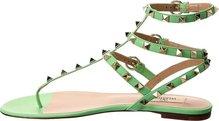 Valentino Rockstud Caged Leather Ankle Strap Sandal - Image 2