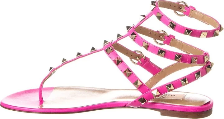 Valentino Rockstud Caged Leather Ankle Strap Sandal - Image 2