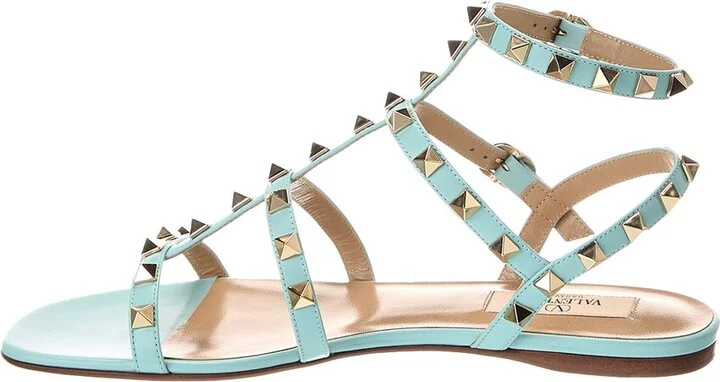 Valentino Rockstud Caged Leather Ankle Strap Sandal - Image 2