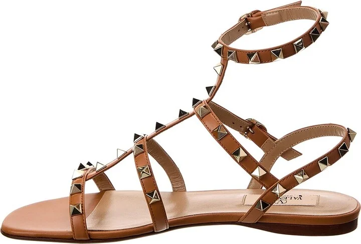 Valentino Rockstud Caged Leather Ankle Strap Sandal - Image 2