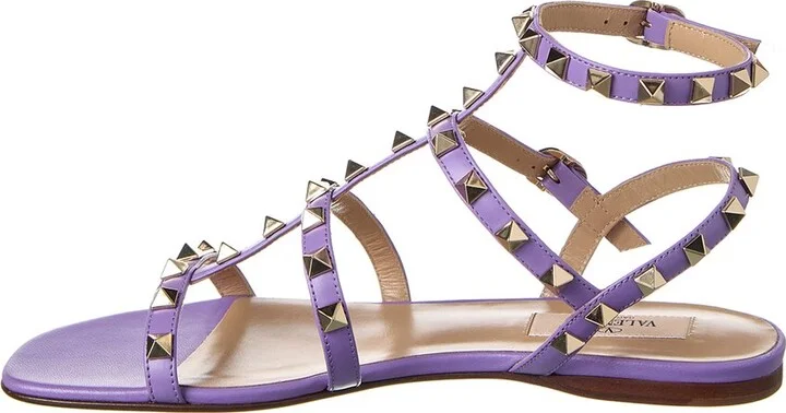 Valentino Rockstud Caged Leather Ankle Strap Sandal - Image 2