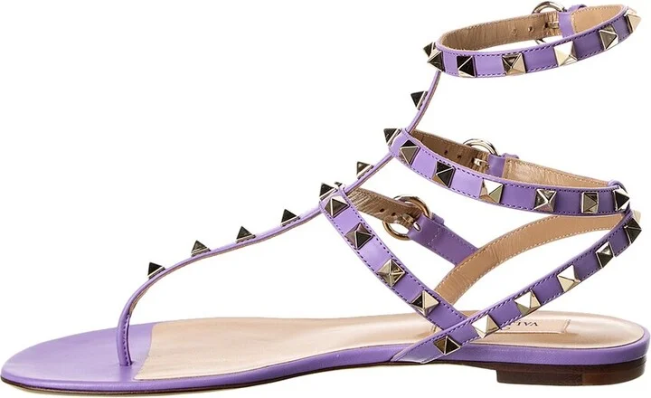 Valentino Rockstud Caged Leather Ankle Strap Sandal - Image 2