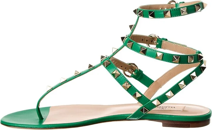 Valentino Rockstud Caged Leather Ankle Strap Sandal - Image 2