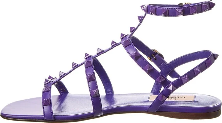 Valentino Rockstud Caged Leather Ankle Strap Sandal - Image 2