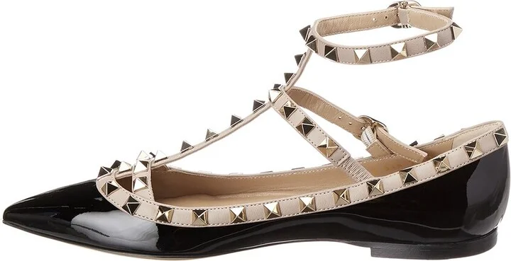 Valentino Rockstud Caged Leather Flat - Image 2